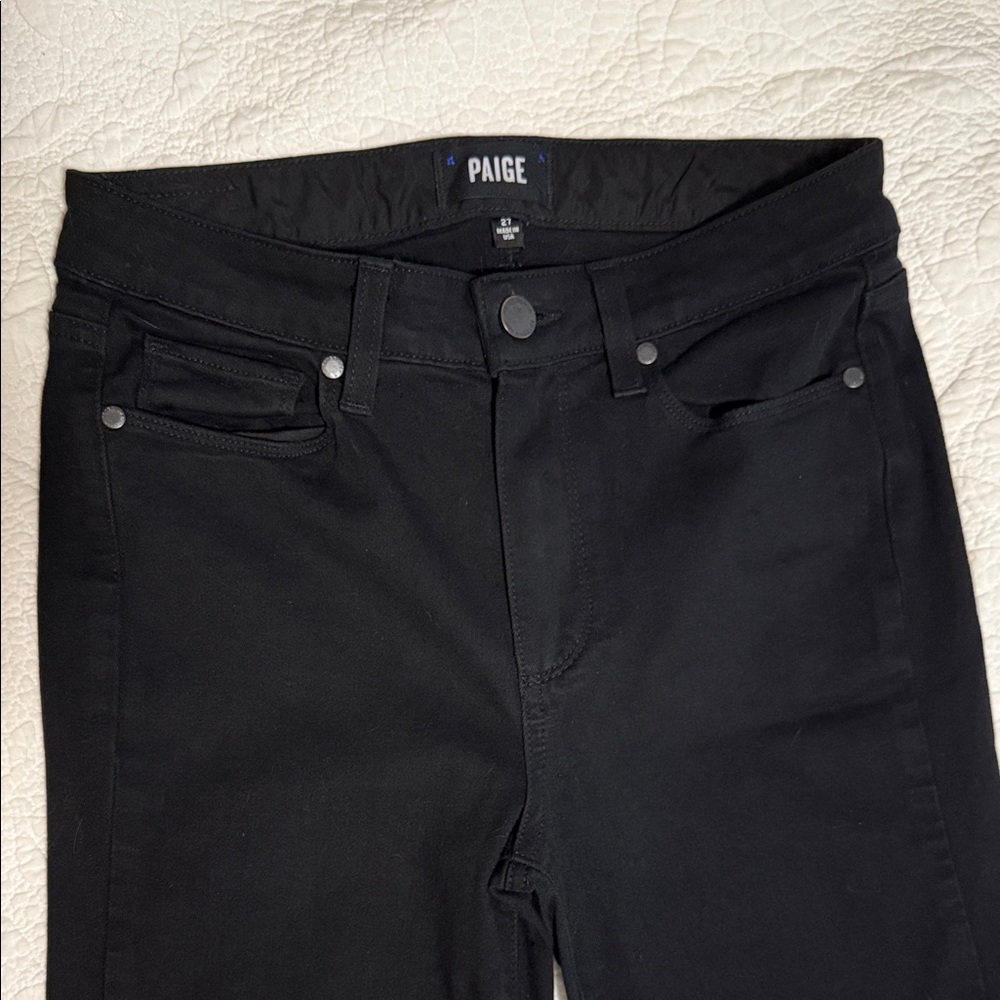 PAIGE Women's High Rise Black Jeans